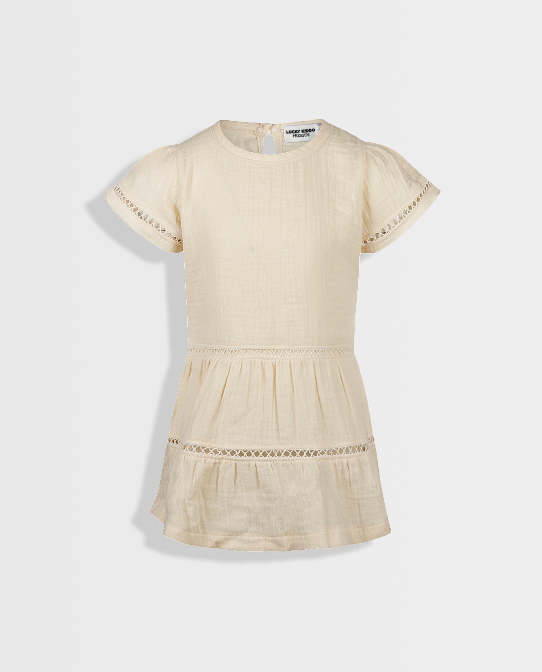 Off White Essence | Dievčenské šaty s krátkym rukávom