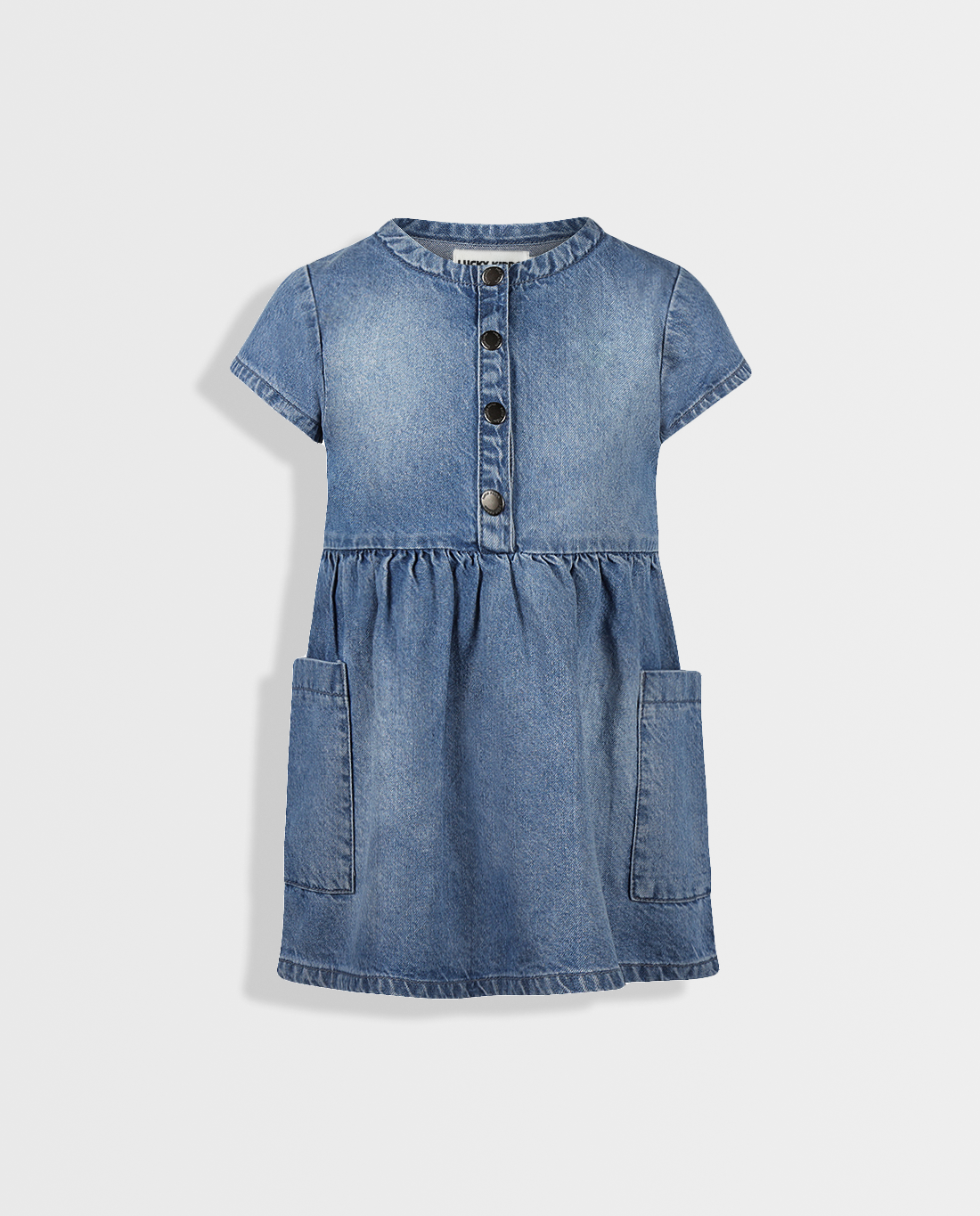 Denim Delight | Dievčenské džínsové šaty a krátkym rukávom