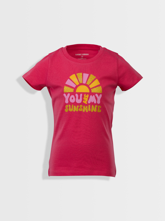 Hot Pink Sunshine | Dievčenské tričko s krátkym rukávom
