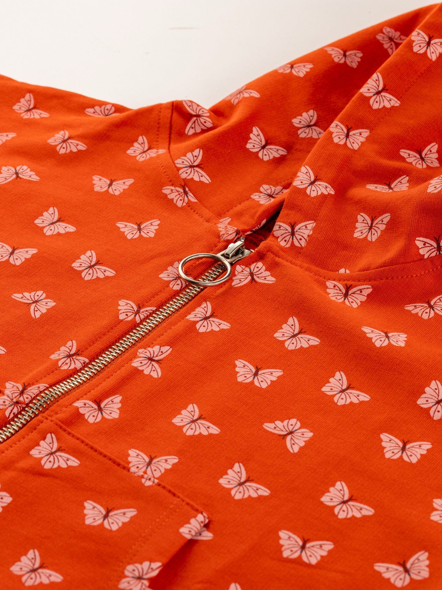 Ginger Butterflies | Dievčenská mikina na zips s kapucňou
