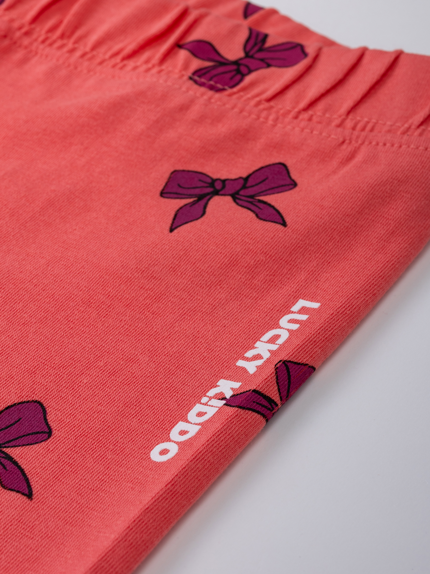 Peach Bow | Dievčenské krátke legíny