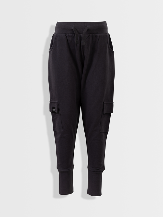 Ebony Grey | Chlapčenské cargo tepláky