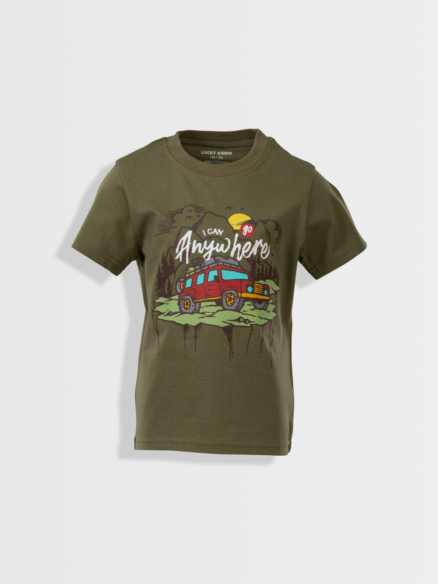 Go Anywhere Oil Green | Chlapčenské tričko s krátkym rukávom