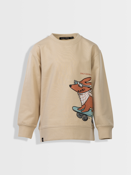 Skater dog Tan | Chlapčenský pulóver