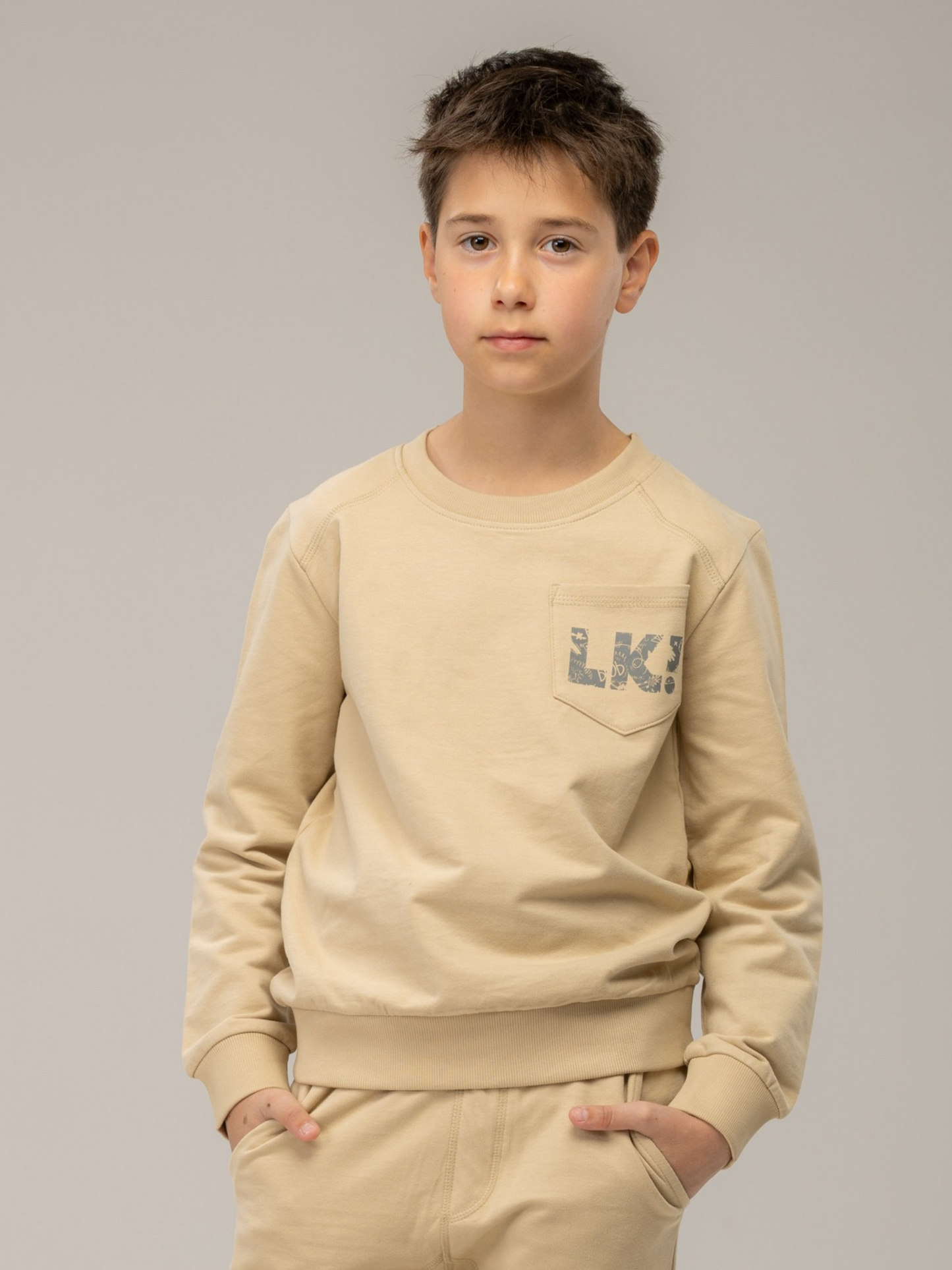 Beige Brown | Chlapčenský pulóver