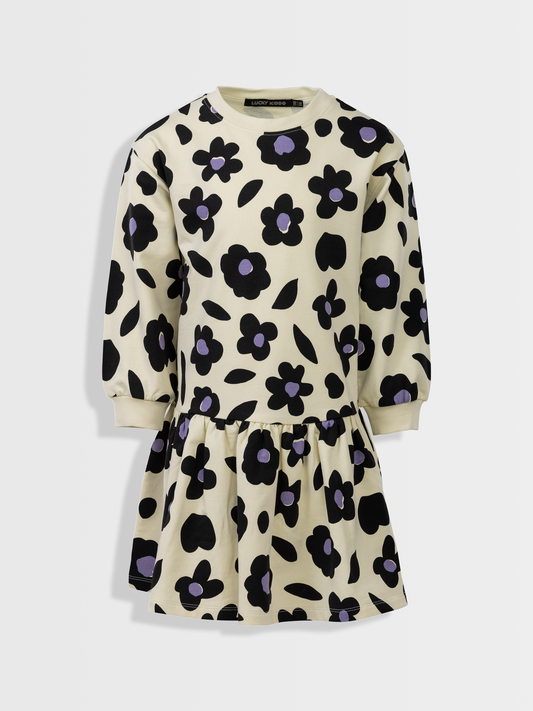 Vanilla Floral | Dievčenské šaty s dlhým rukávom