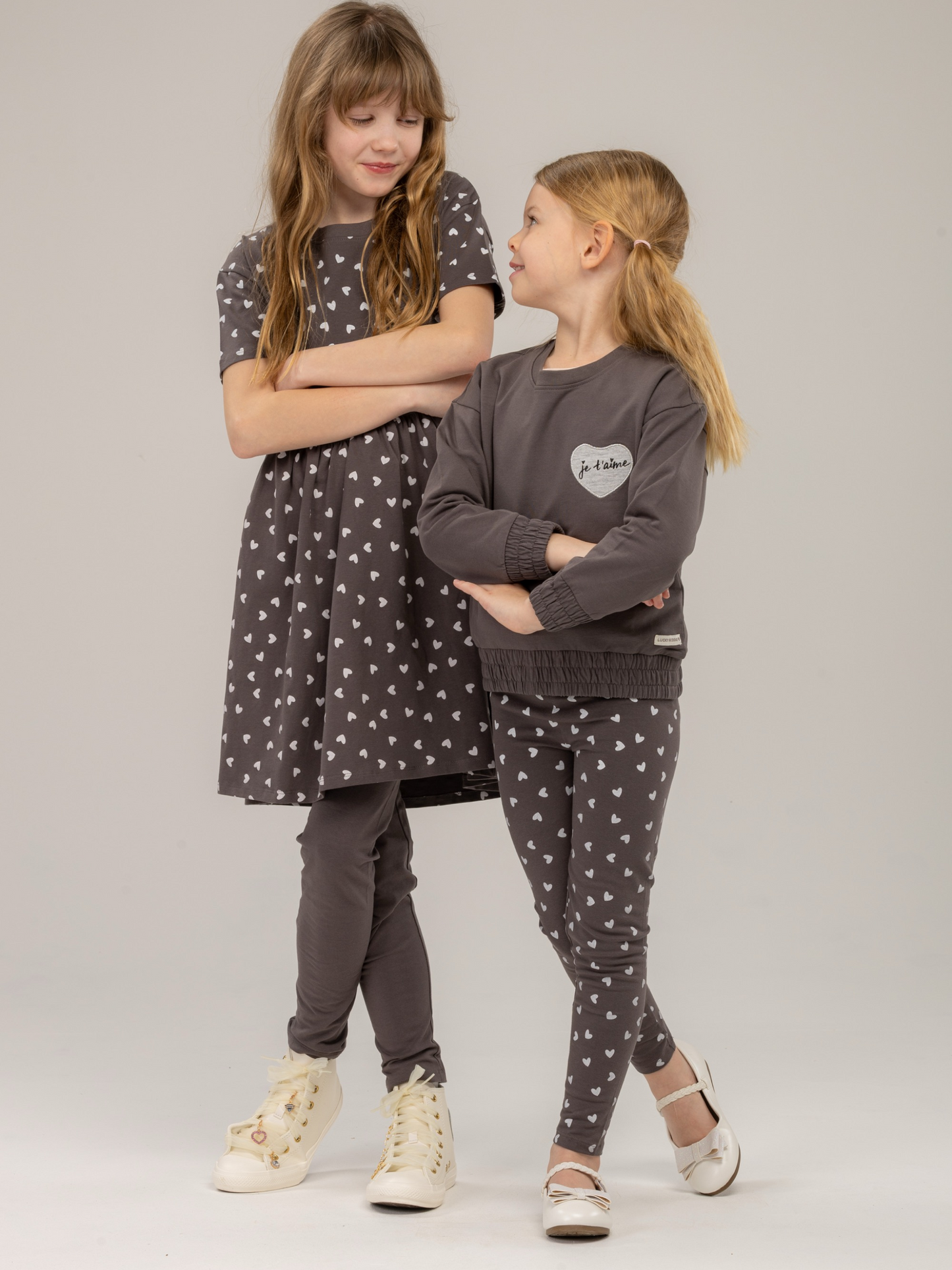 Paris Grey Hearts | Dievčenské legíny