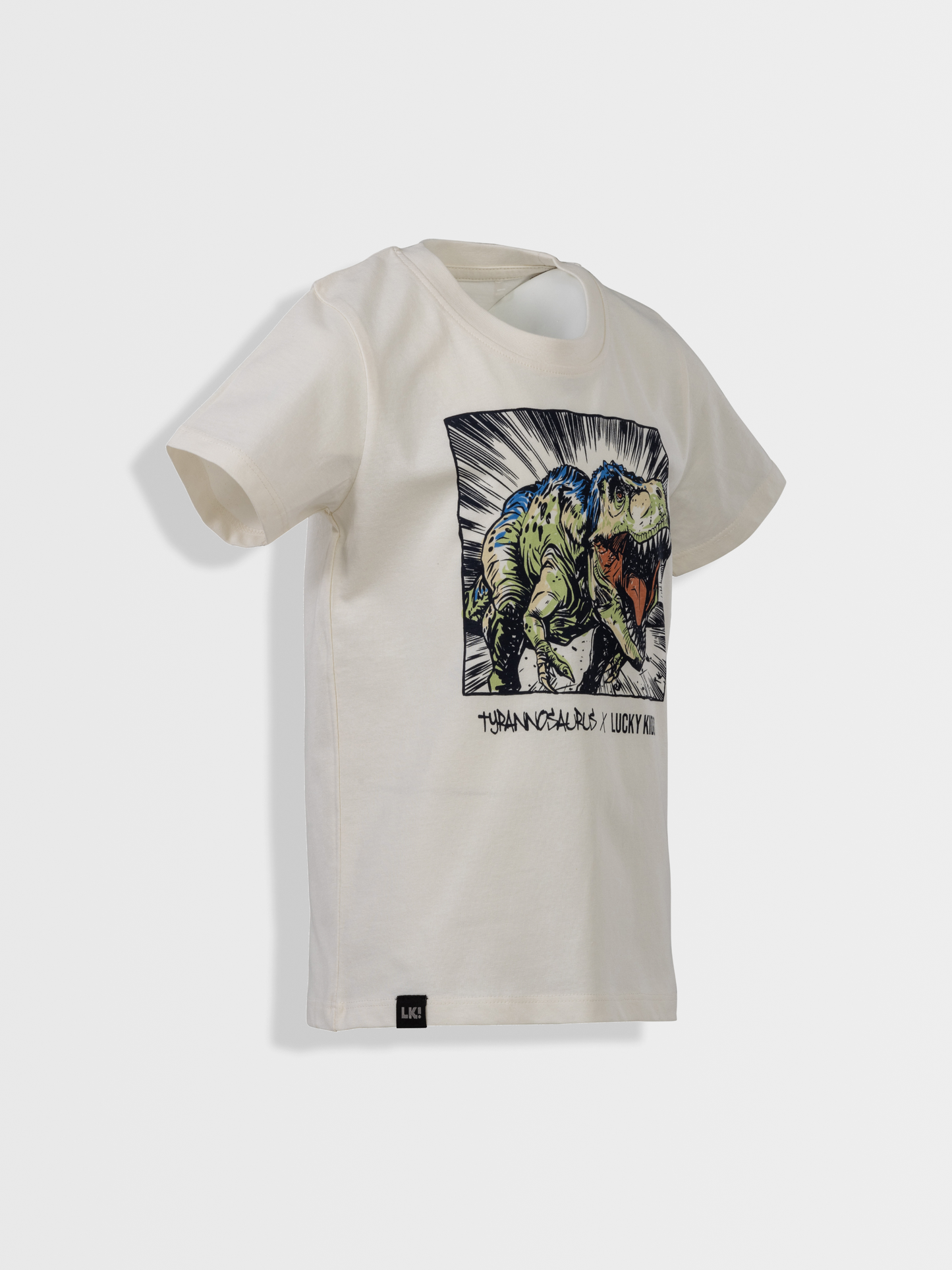 Star White T-Rex | Chlapčenské tričko s krátkym rukávom