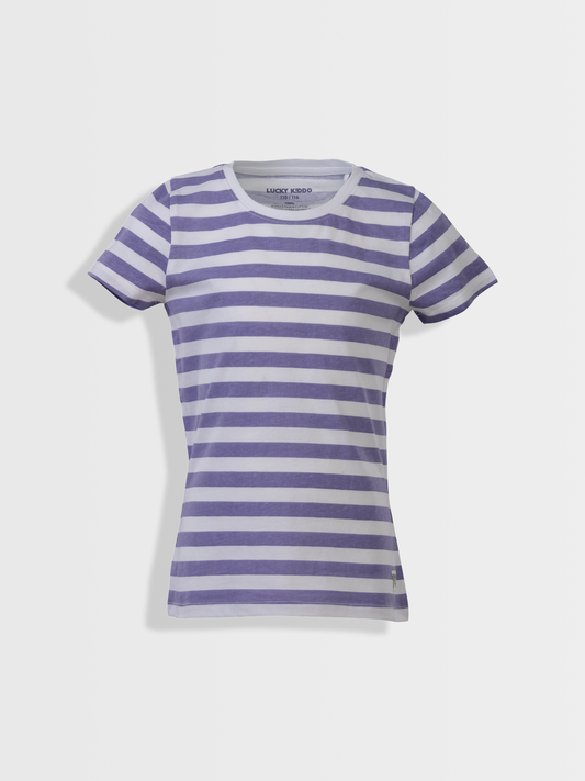 Plum Stripes | Dievčenské tričko s krátkym rukávom