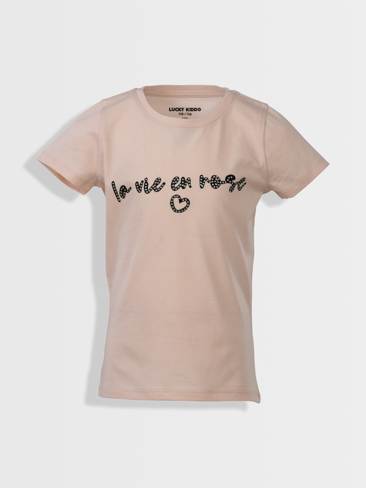 La vie en rose Pearl | Dievčenské tričko s krátkym rukávom