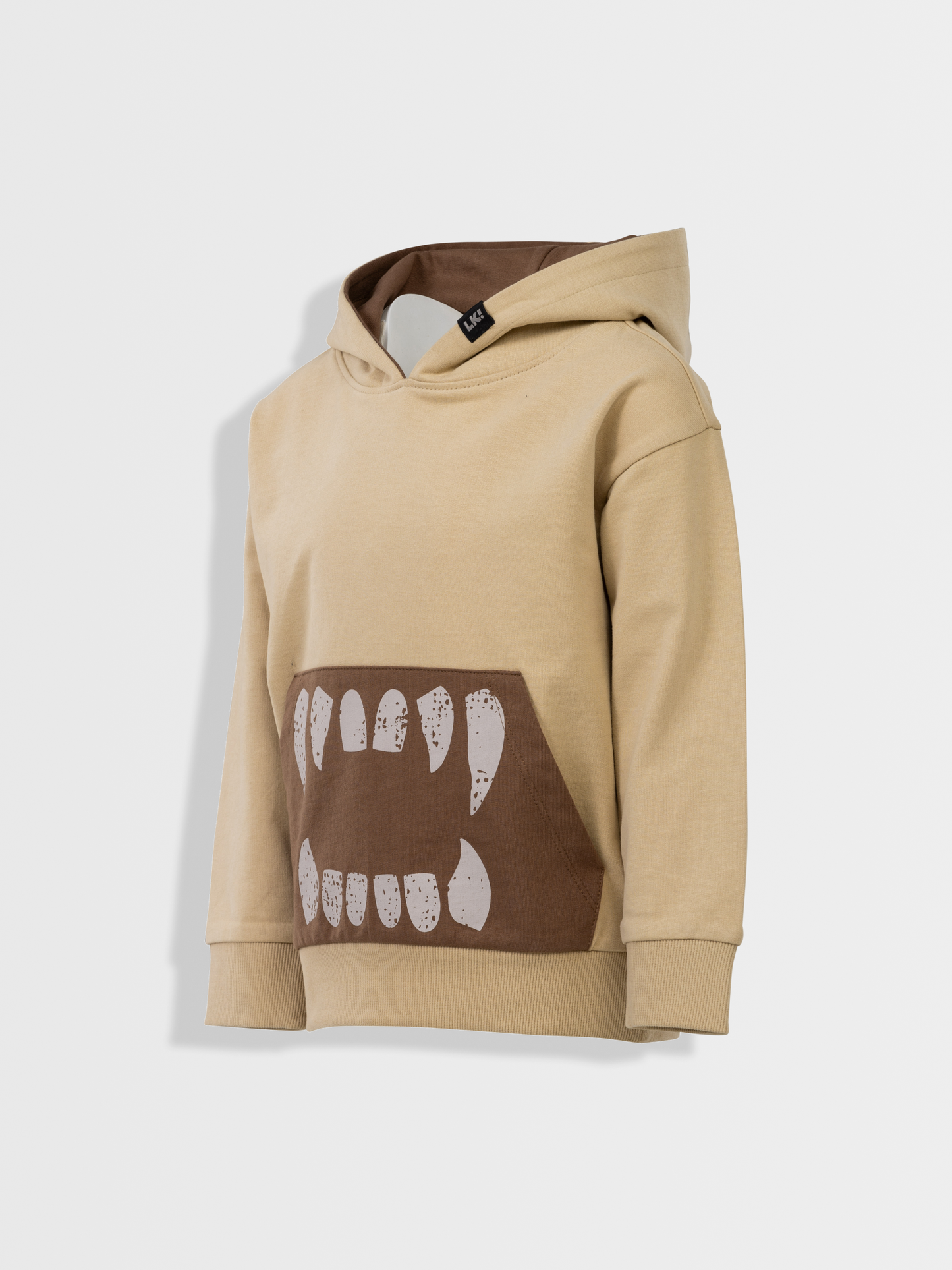Beige Brown Teeth | Chlapčenská mikina s kapucňou