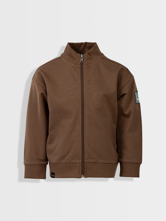 Shitake Brown | Chlapčenská mikina na zips