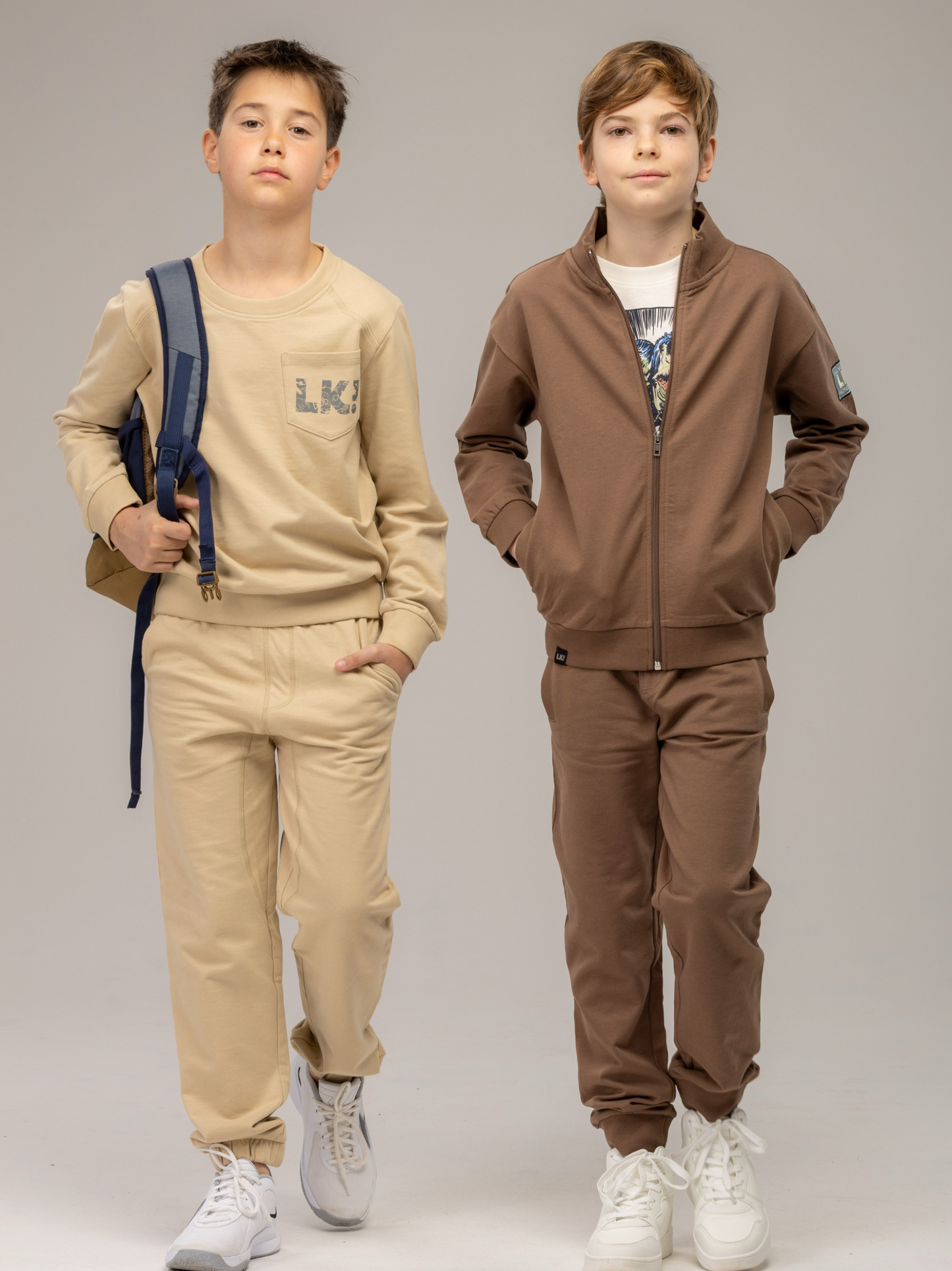 Beige Brown | Chlapčenské tepláky