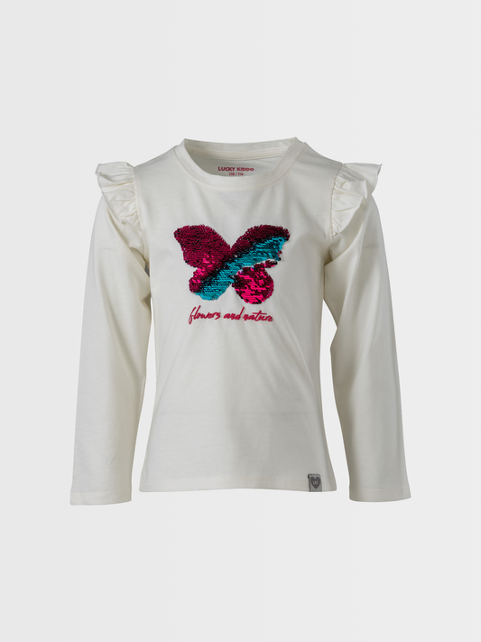 Colorful Butterfly | Dievčenské tričko s dlhým rukávom