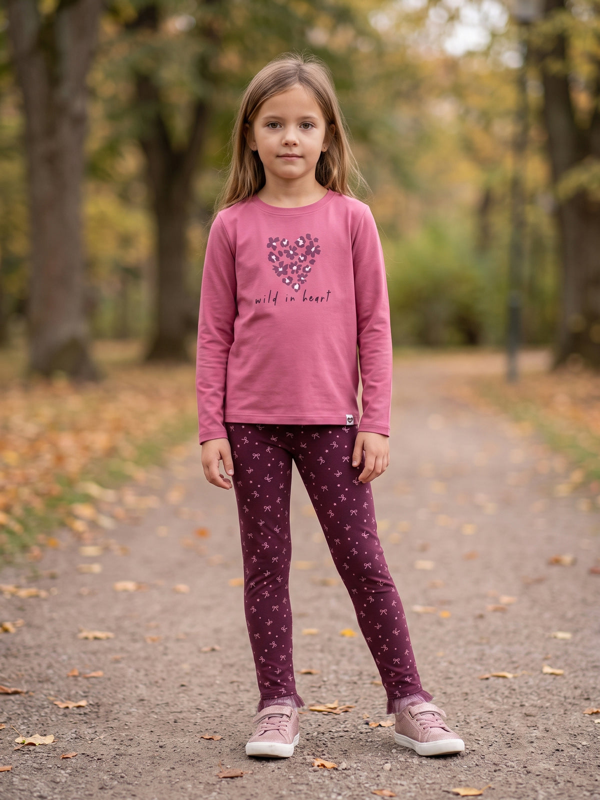Berry Bows | Zateplené dievčenské legíny