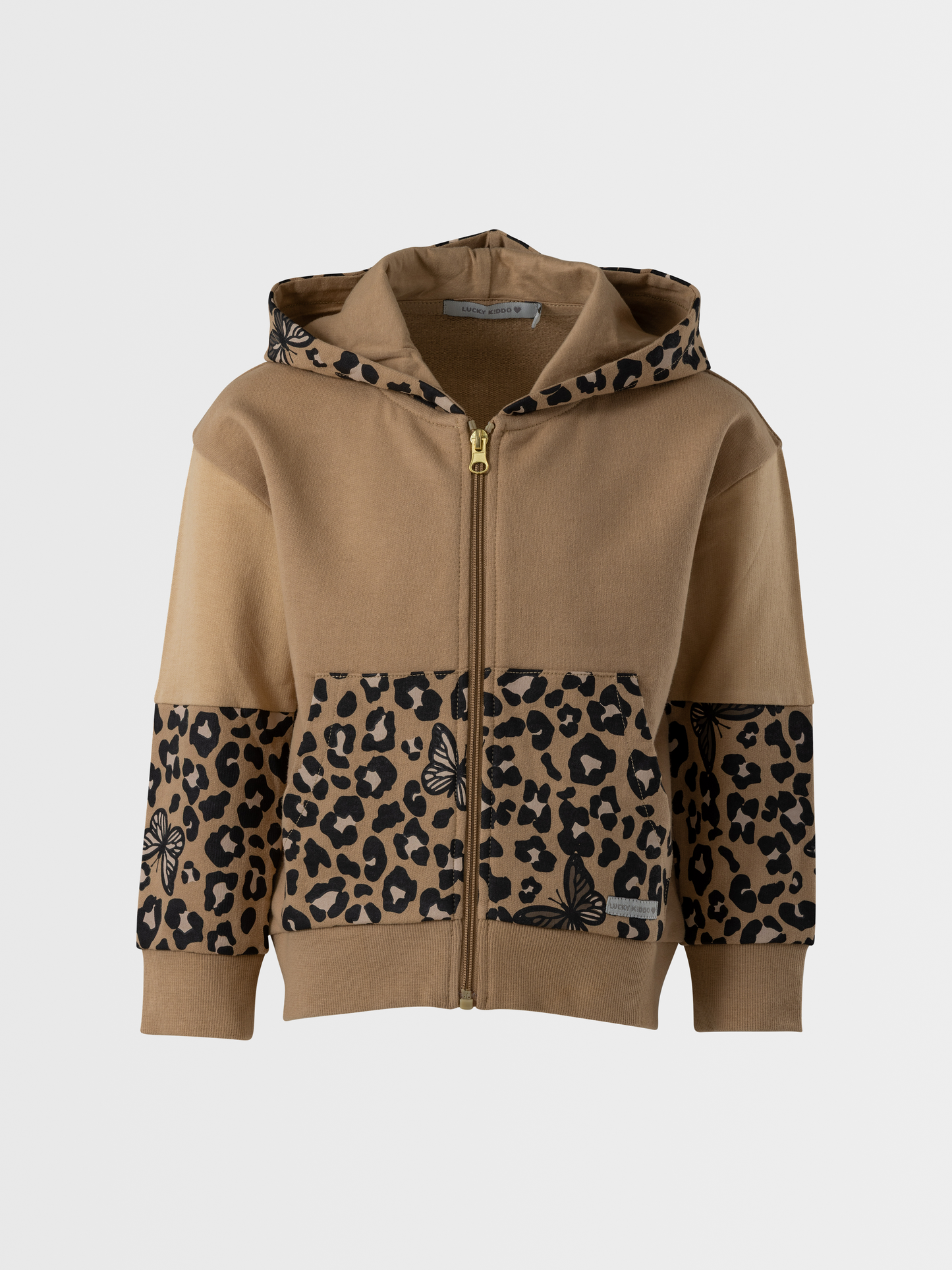 Wild Beige | Dievčenská mikina s kapucňou