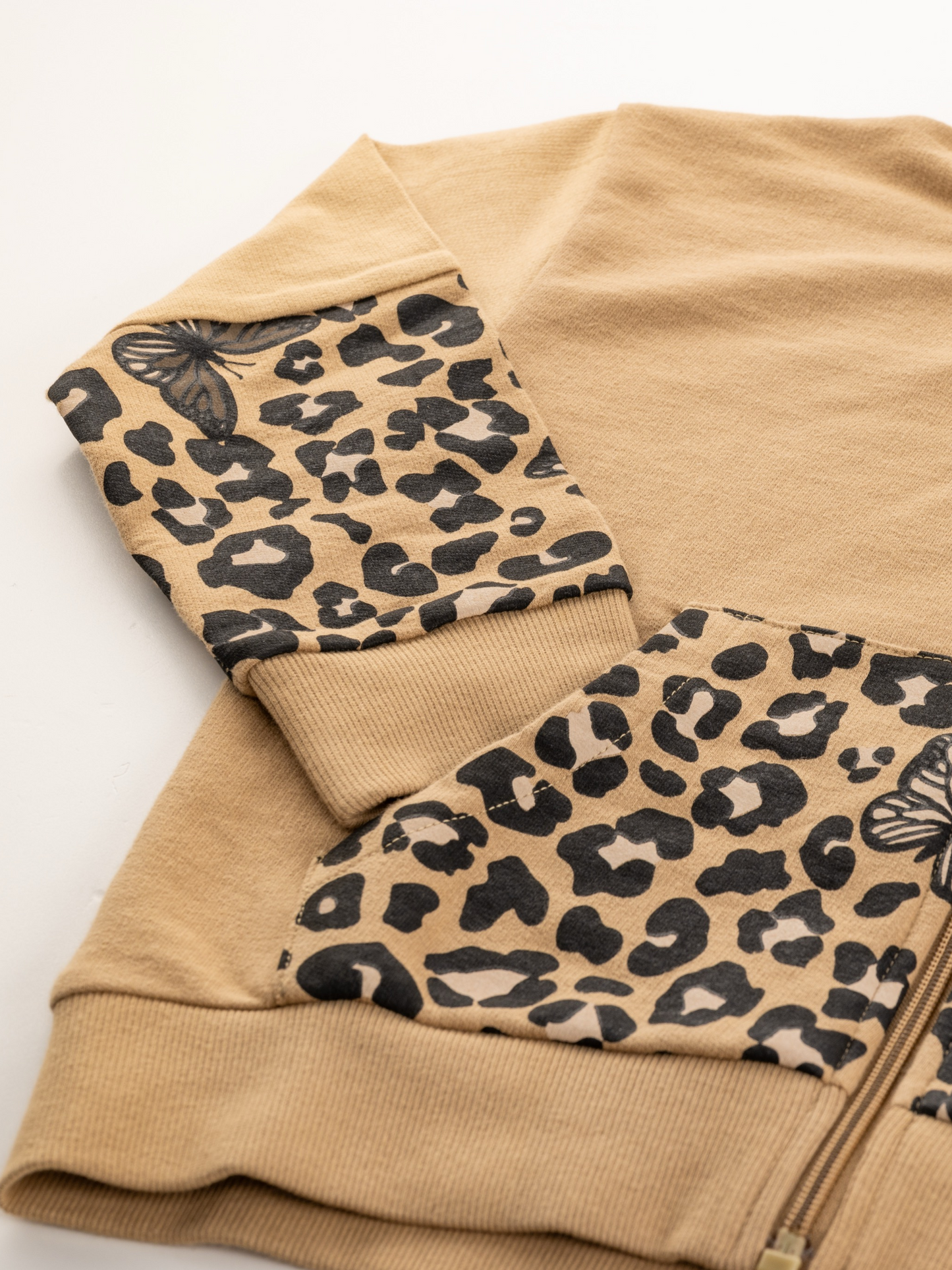 Wild Beige | Dievčenská mikina s kapucňou