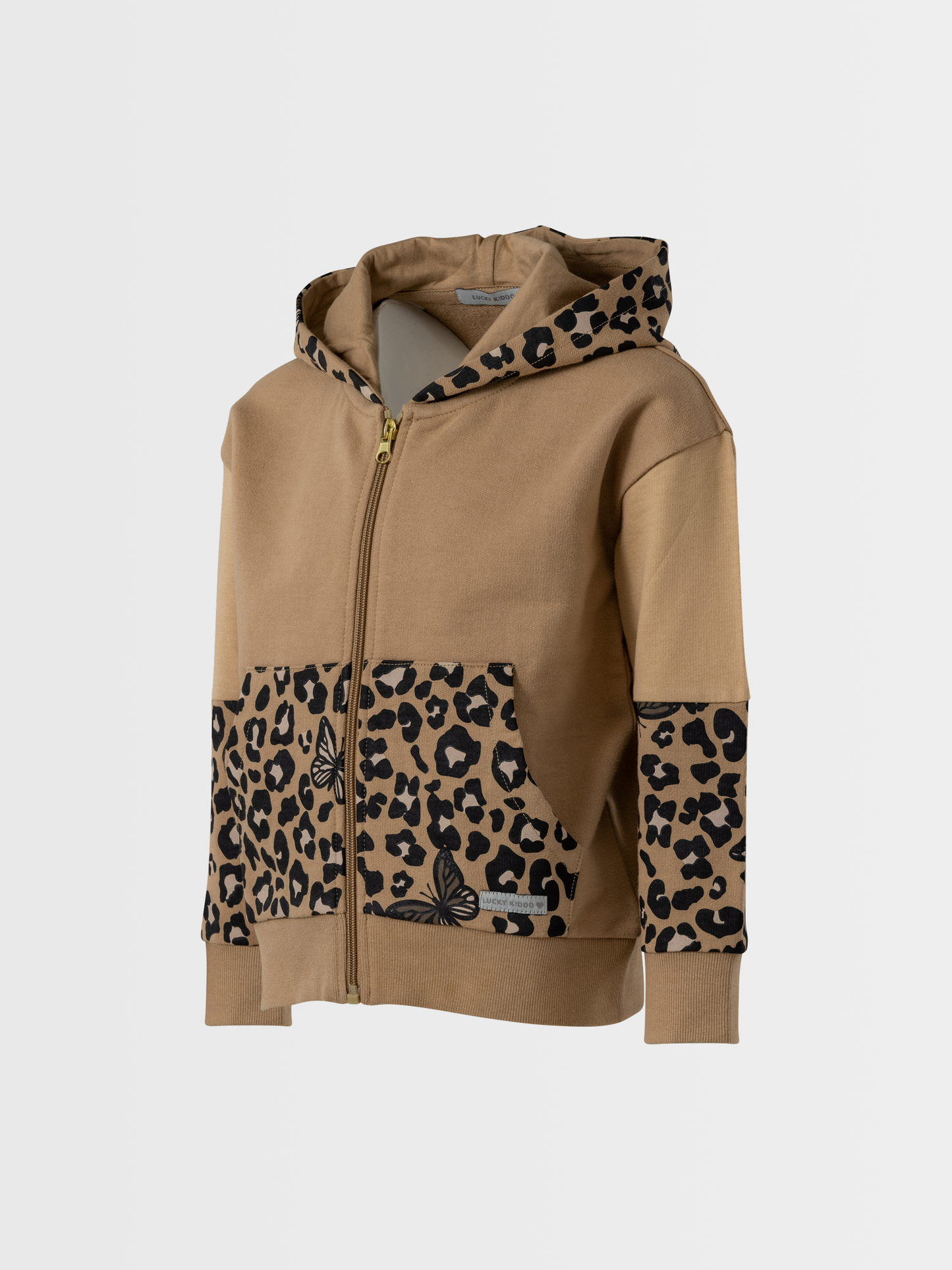 Wild Beige | Dievčenská mikina s kapucňou