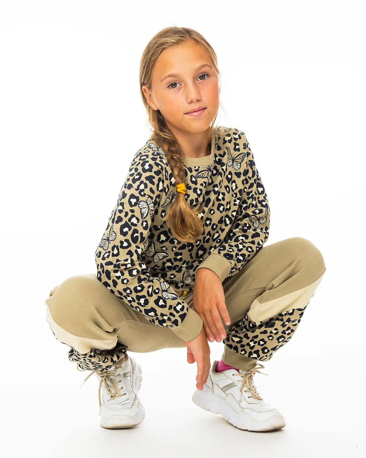 Leopard | Dievčenské teplákové nohavice typu jogger