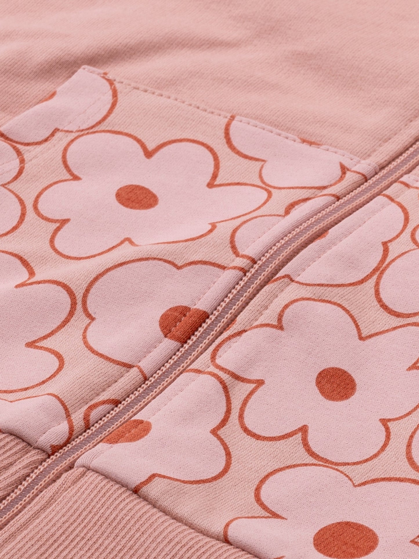 Peach Flowers | Dievčenská mikina s kapucňou