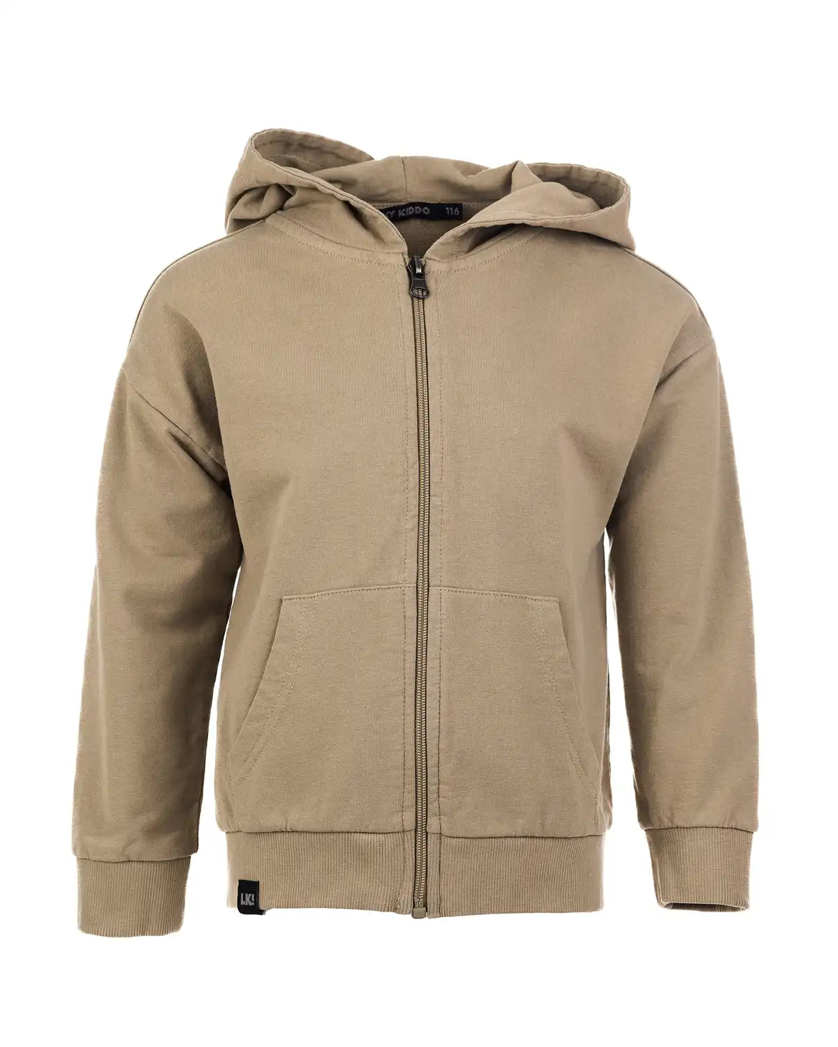 Brown | Chlapčenská mikina na zips s kapucňou