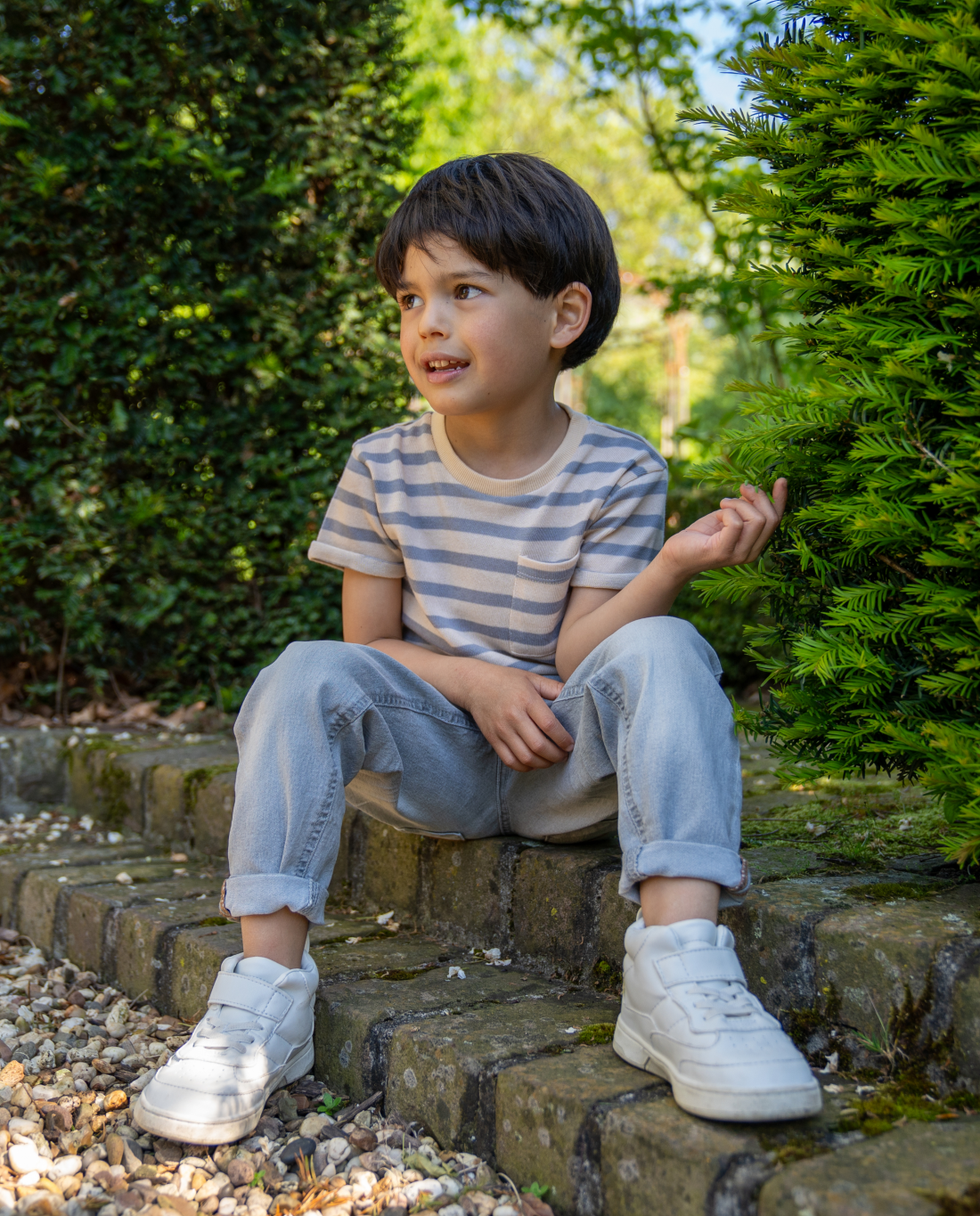 Sandy Stripes | Chlapčenské tričko s krátkym rukávom
