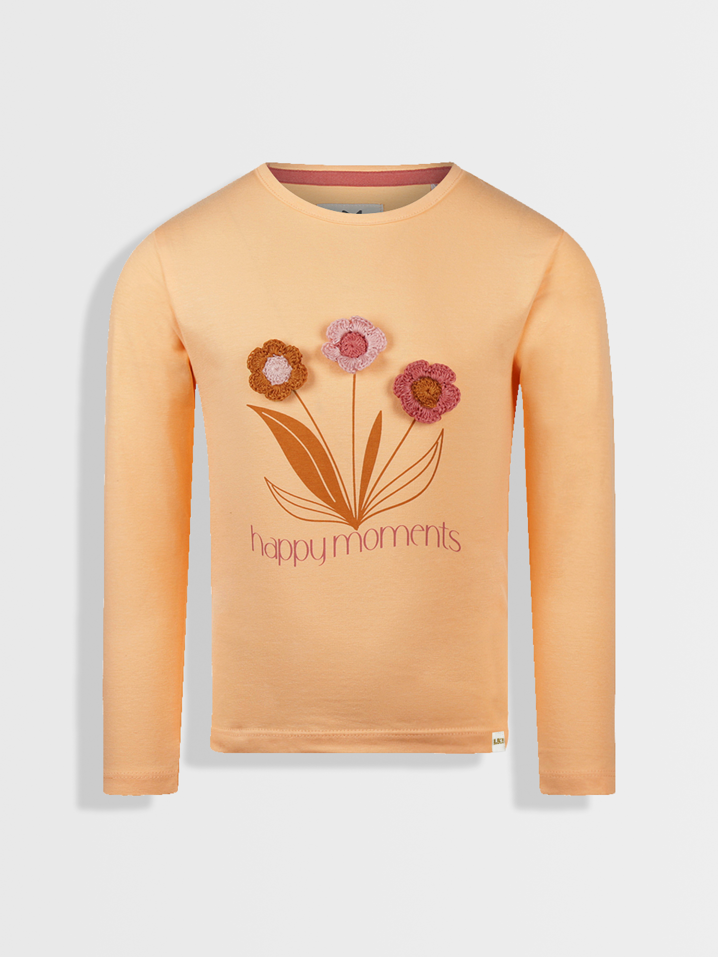 Peachy Flower | Dievčenské tričko s dlhým rukávom