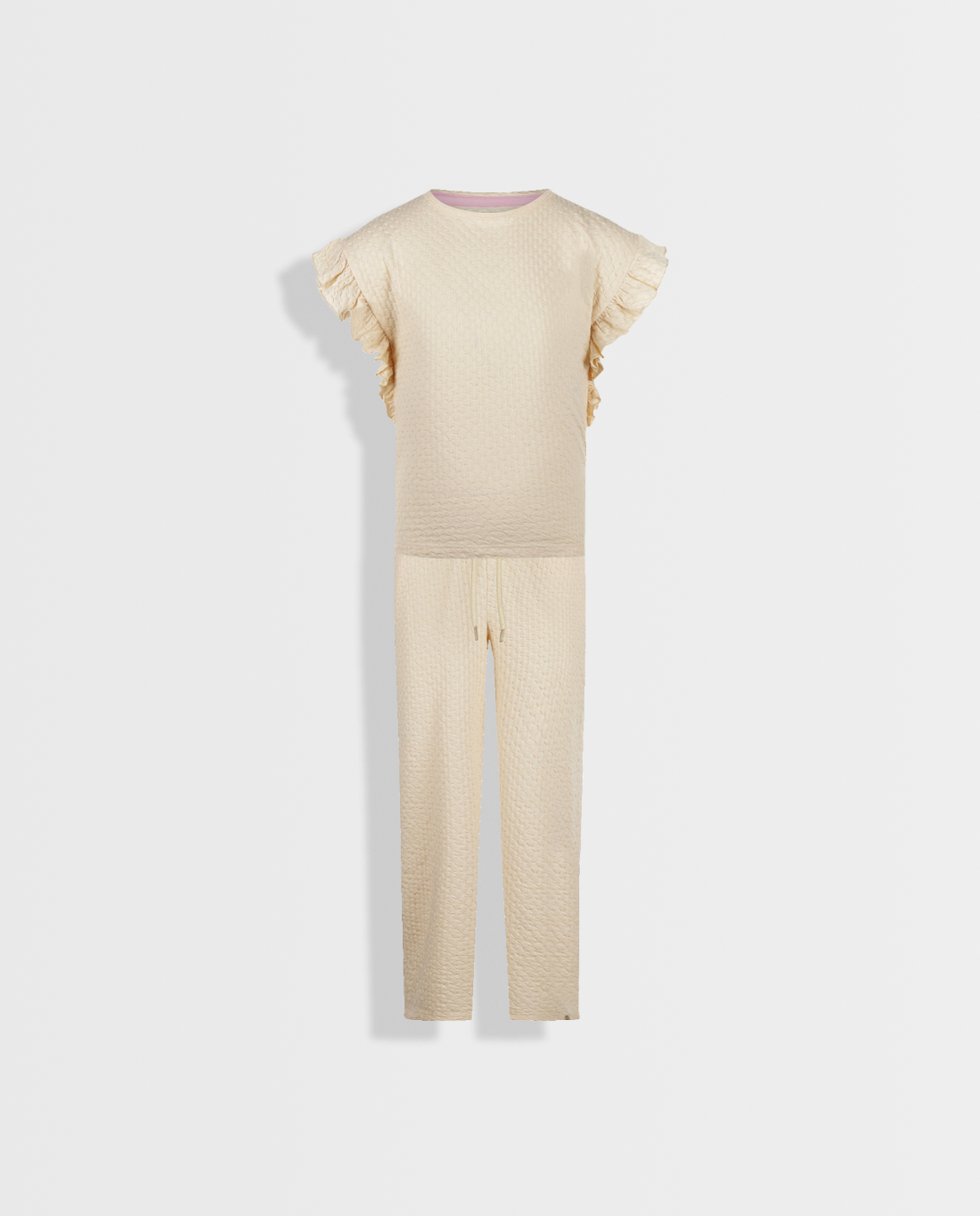 Off White Essence | Dievčenská dvojdielna súprava s dlhými nohavicami