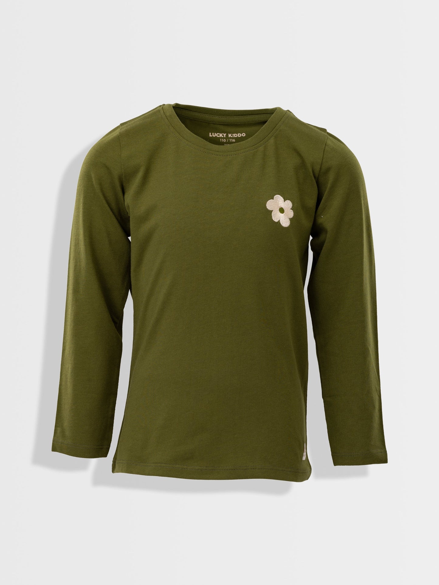 Dark Green | Dievčenské tričko s dlhým rukávom