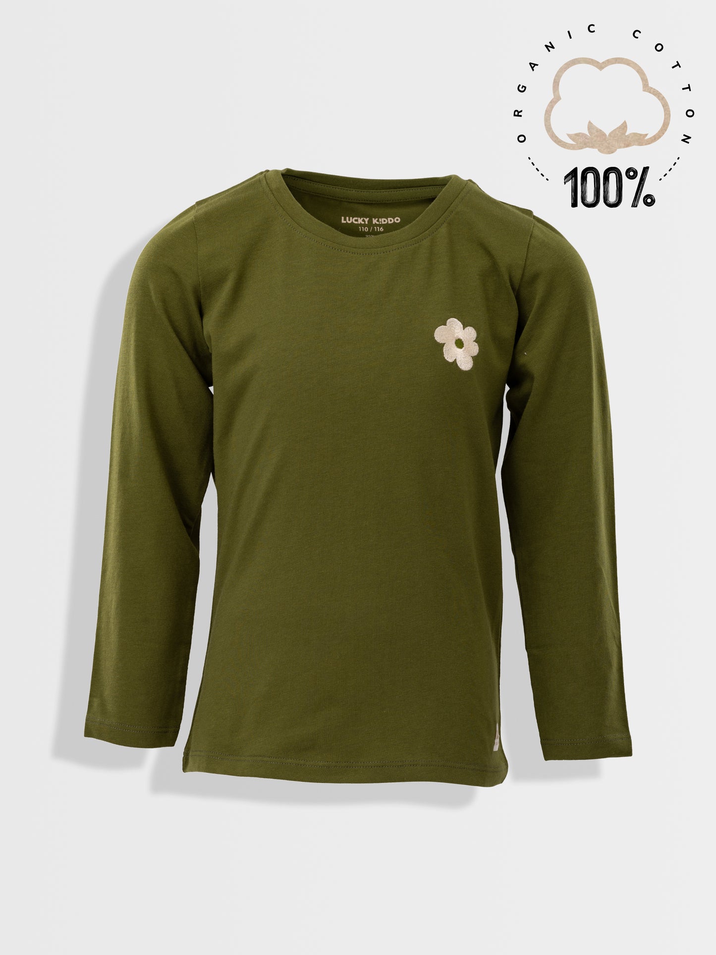 Dark Green | Dievčenské tričko s dlhým rukávom