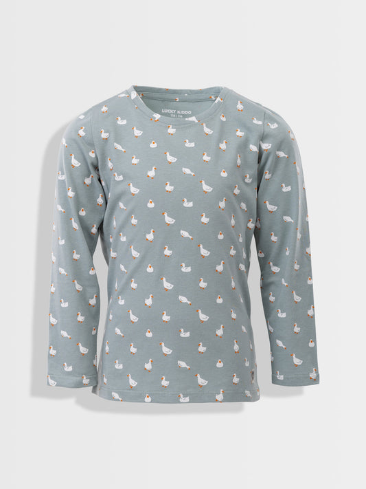 Grey Mist Ducks | Dievčenské tričko s dlhým rukávom
