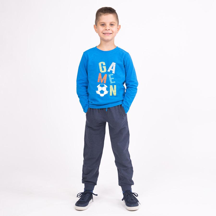 Blue | Chlapčenské zimné teplákové nohavice typu jogger
