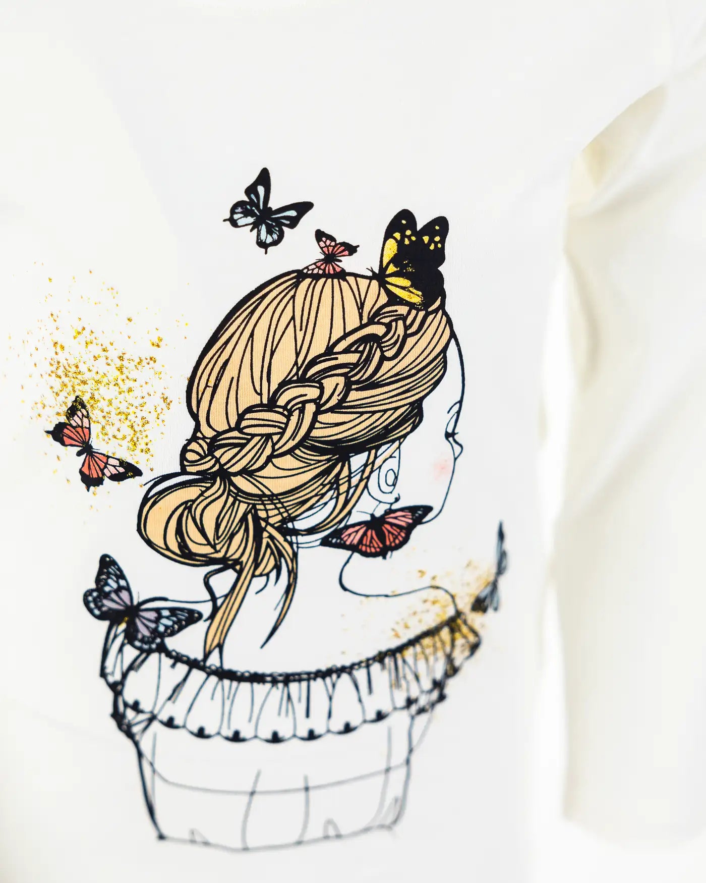 Butterfly Lady | Dievčenská tričko s dlhým rukávom