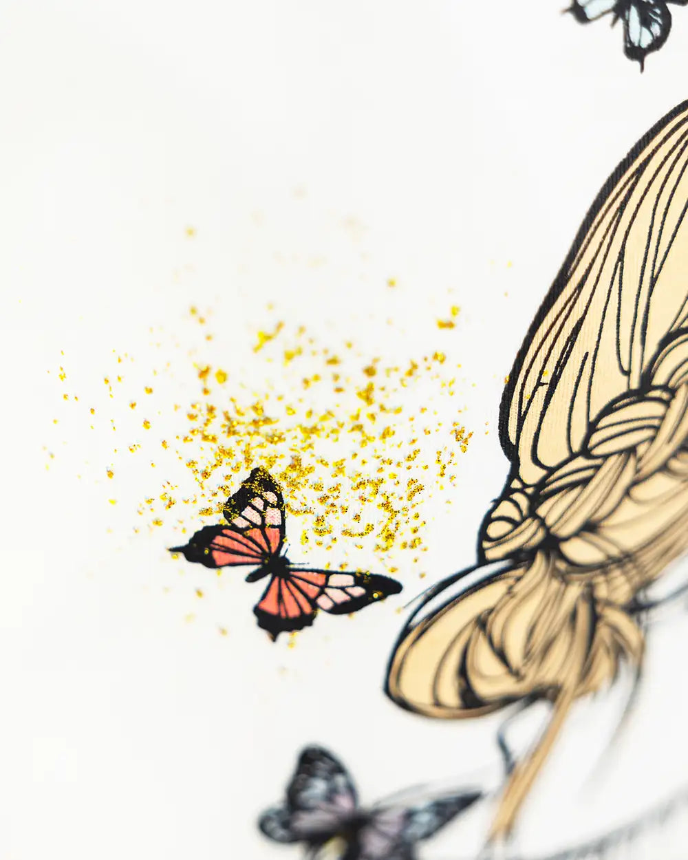 Butterfly Lady | Dievčenská tričko s dlhým rukávom
