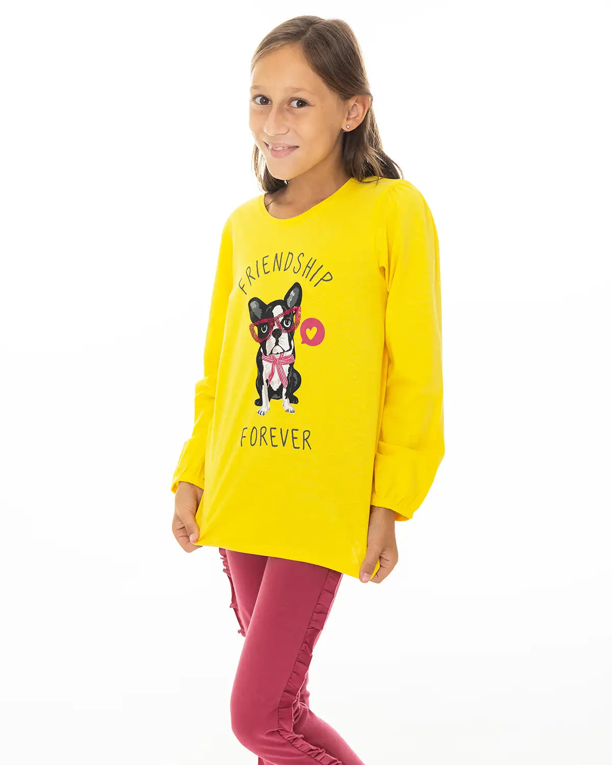 Doggy Friendship | Dievčenská tričko s dlhým rukávom
