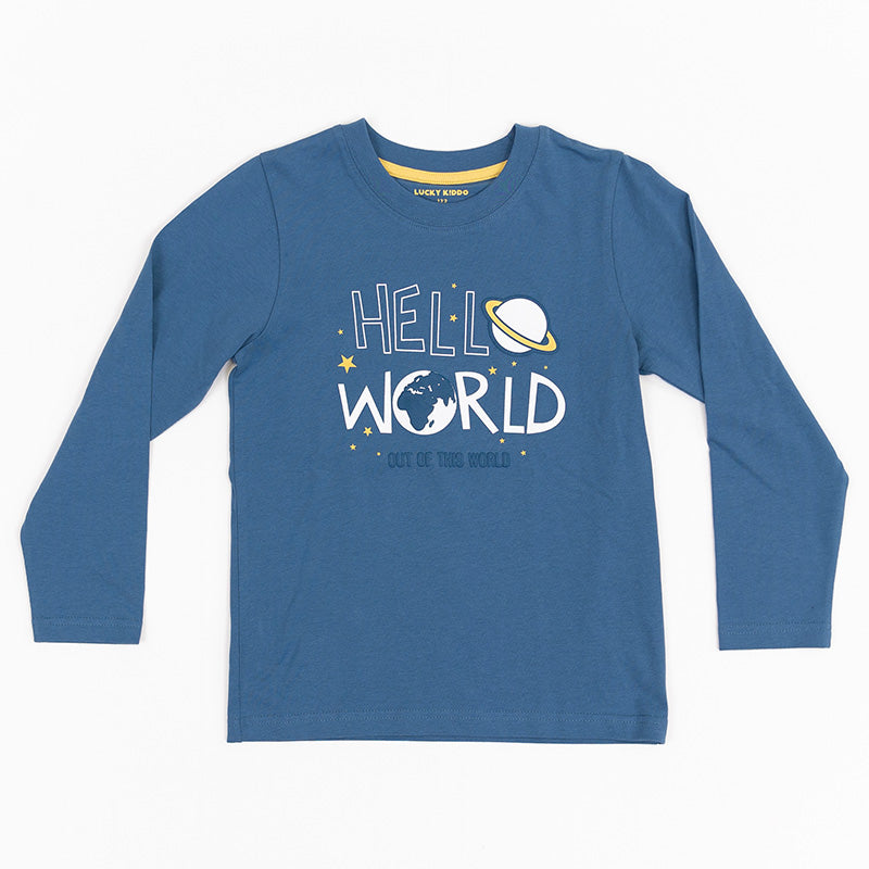 Hello World | Chlapčenské tričko s dlhými rukávmi
