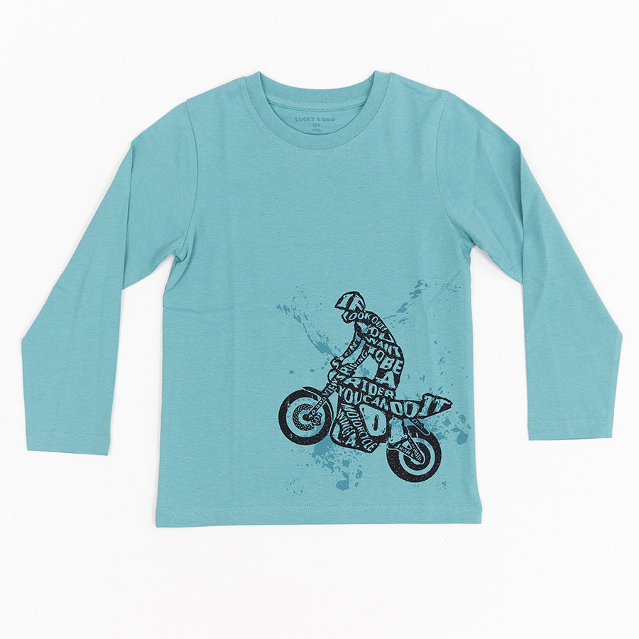 Motocykel | Chlapčenské tričko s dlhým rukávom