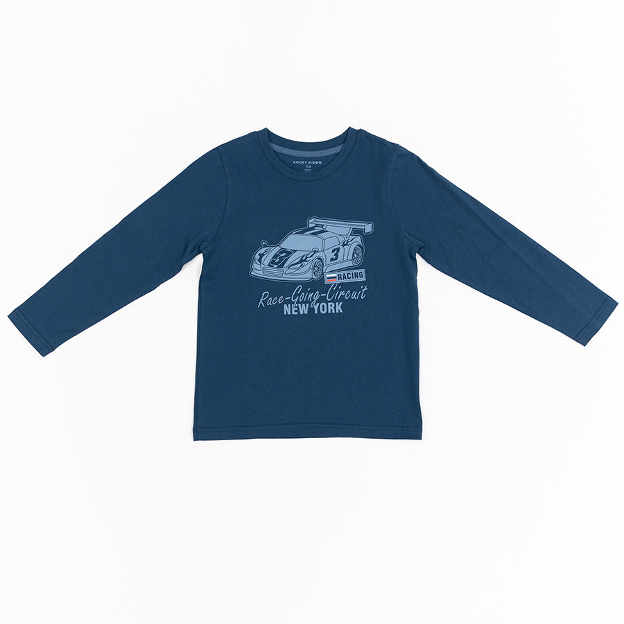 Racing Blue | Chlapčenské tričko s dlhými rukávmi