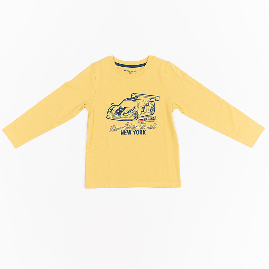 Racing Yellow | Chlapčenské tričko s dlhým rukávom