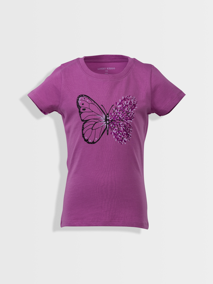 Violet Butterfly | Dievčenské tričko s krátkym rukávom