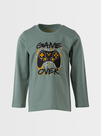 Game Over | Chlapčenské tričko s dlhým rukávom