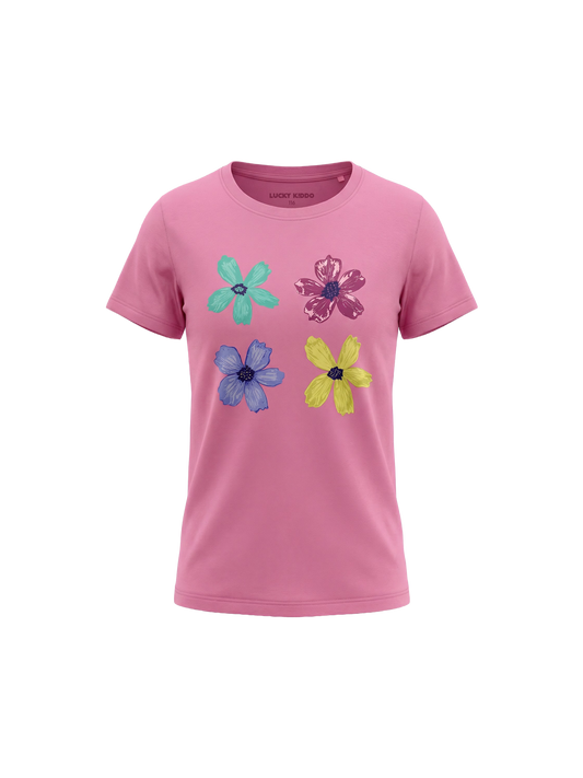 Happy Flower Quartet | Dievčenské tričko s krátkym rukávom