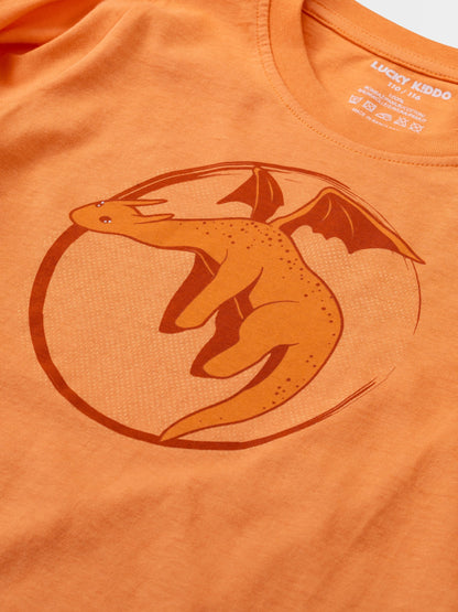 Tan Flying Dino | Chlapčenské tričko s dlhým rukávom