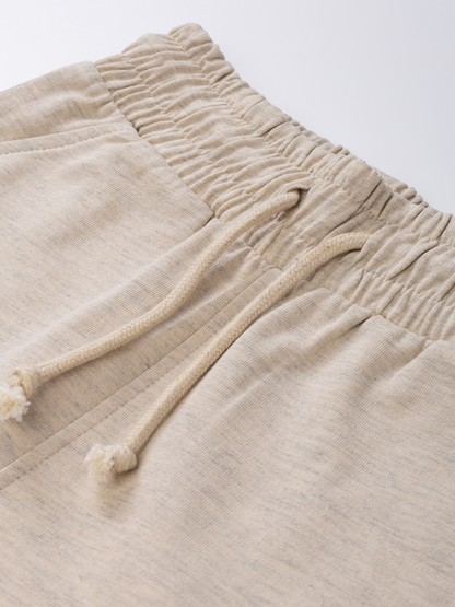 Beige Melange | Dievčenské cargo tepláky