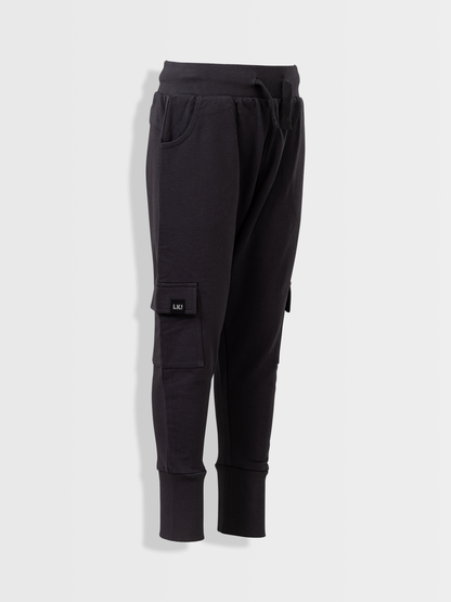 Ebony Grey | Chlapčenské cargo tepláky