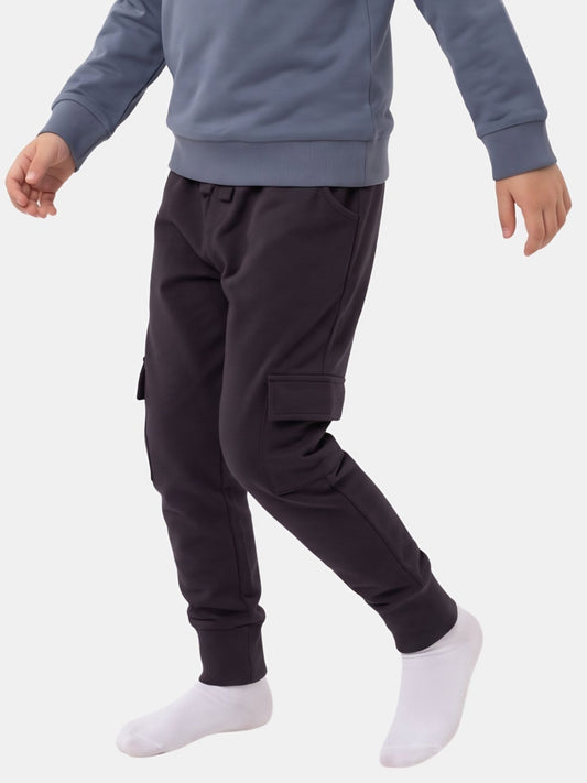 Ebony Grey | Chlapčenské cargo tepláky