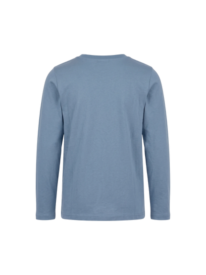 Dino Blue | Chlapčenské tričko s dlhým rukávom - klasický strih