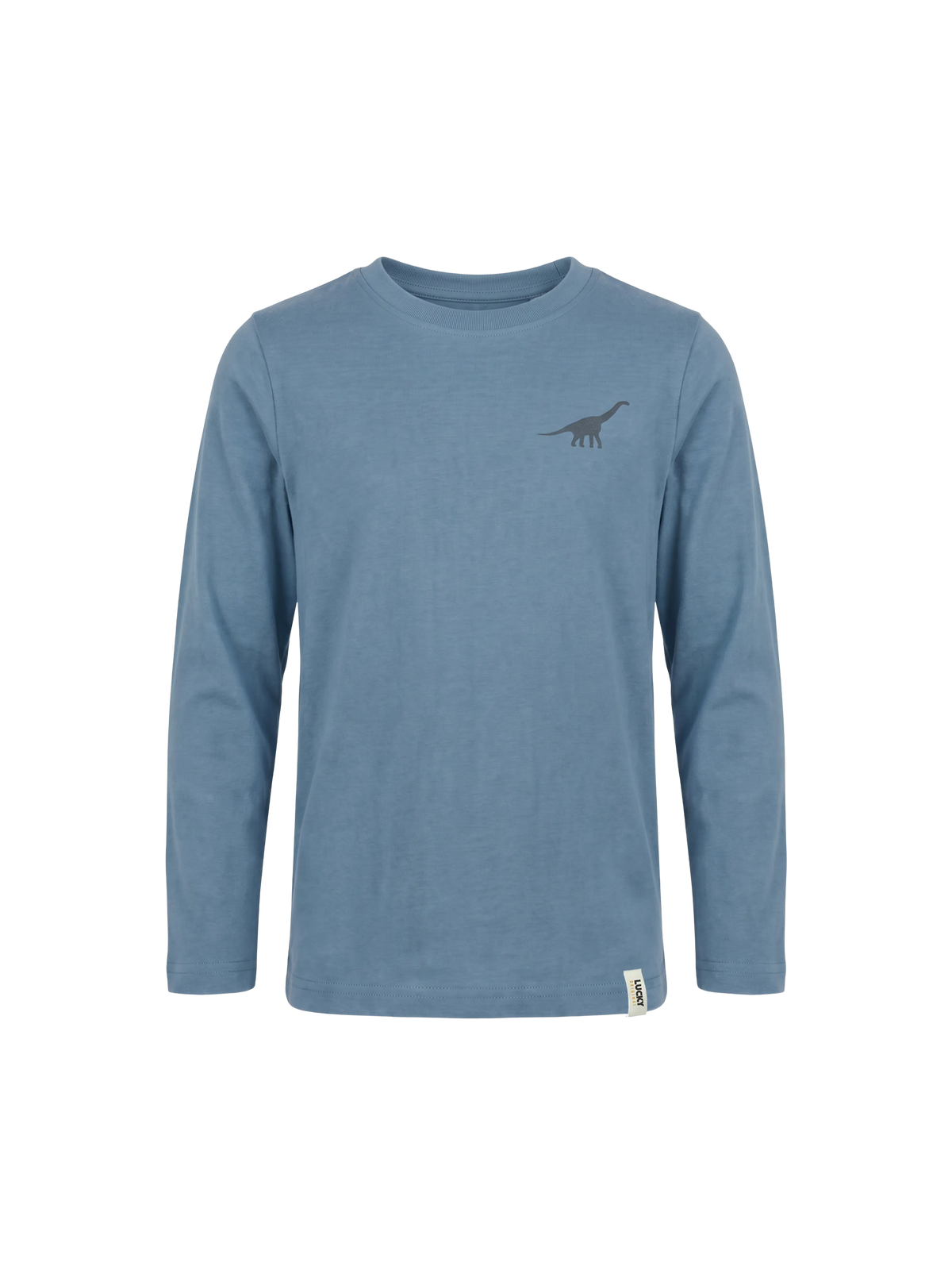 Dino Blue | Chlapčenské tričko s dlhým rukávom - klasický strih
