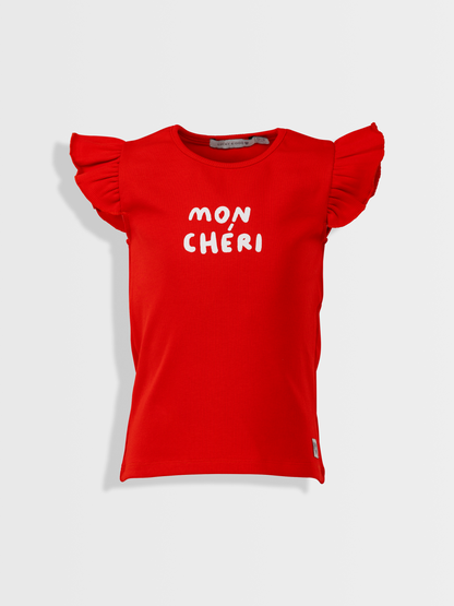 Mon cheri Red Chilli| Dievčenské tričko bez rukávov