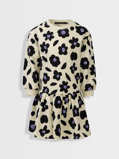 Vanilla Floral | Dievčenské šaty s dlhým rukávom